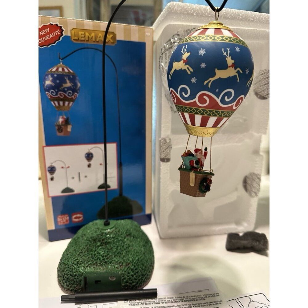 Lemax Reindeer Hot Air Balloon Animated Christmas Village Train Accessory 84388